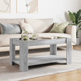 Coffee Table with LED Grey Sonoma 93x53x45 cm Engineered Wood