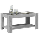 Coffee Table with LED Grey Sonoma 93x53x45 cm Engineered Wood