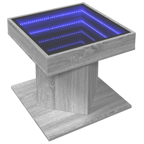 Coffee Table With Led 50X50X45 Cm Engineered Wood