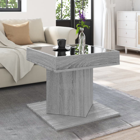 Coffee Table With Led 50X50X45 Cm Engineered Wood