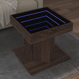 Coffee Table With Led 50X50X45 Cm Engineered Wood