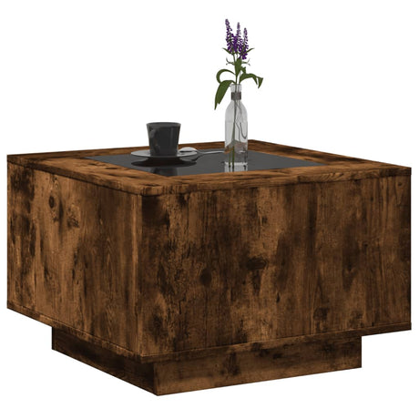 Coffee Table With Led Engineered Wood