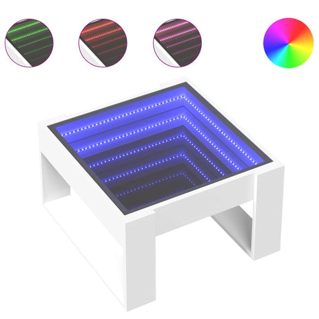 Coffee Table With Infinity Led 50X53X30 Cm