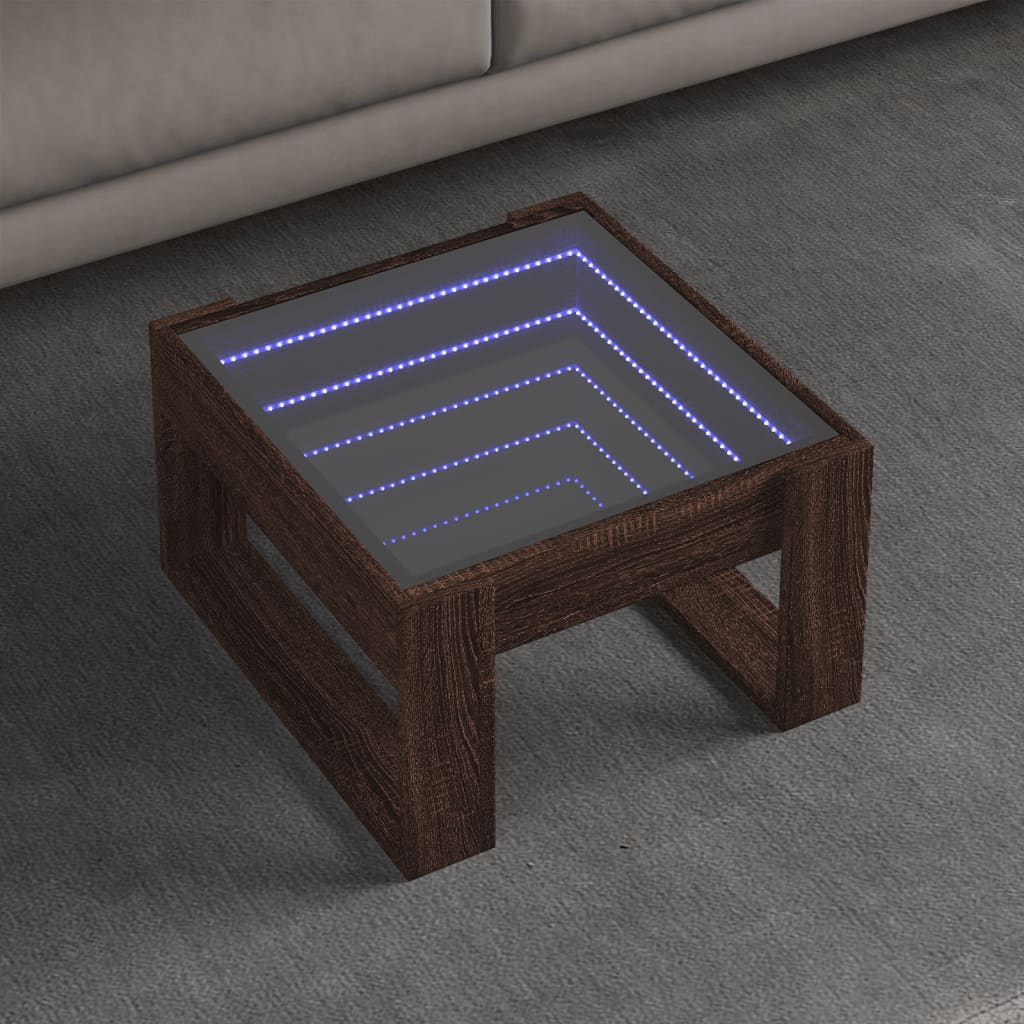 Coffee Table With Infinity Led 50X53X30 Cm