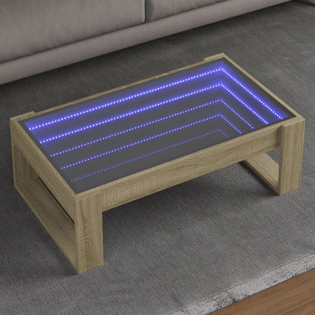 Coffee Table With Infinity Led 50X53X30 Cm