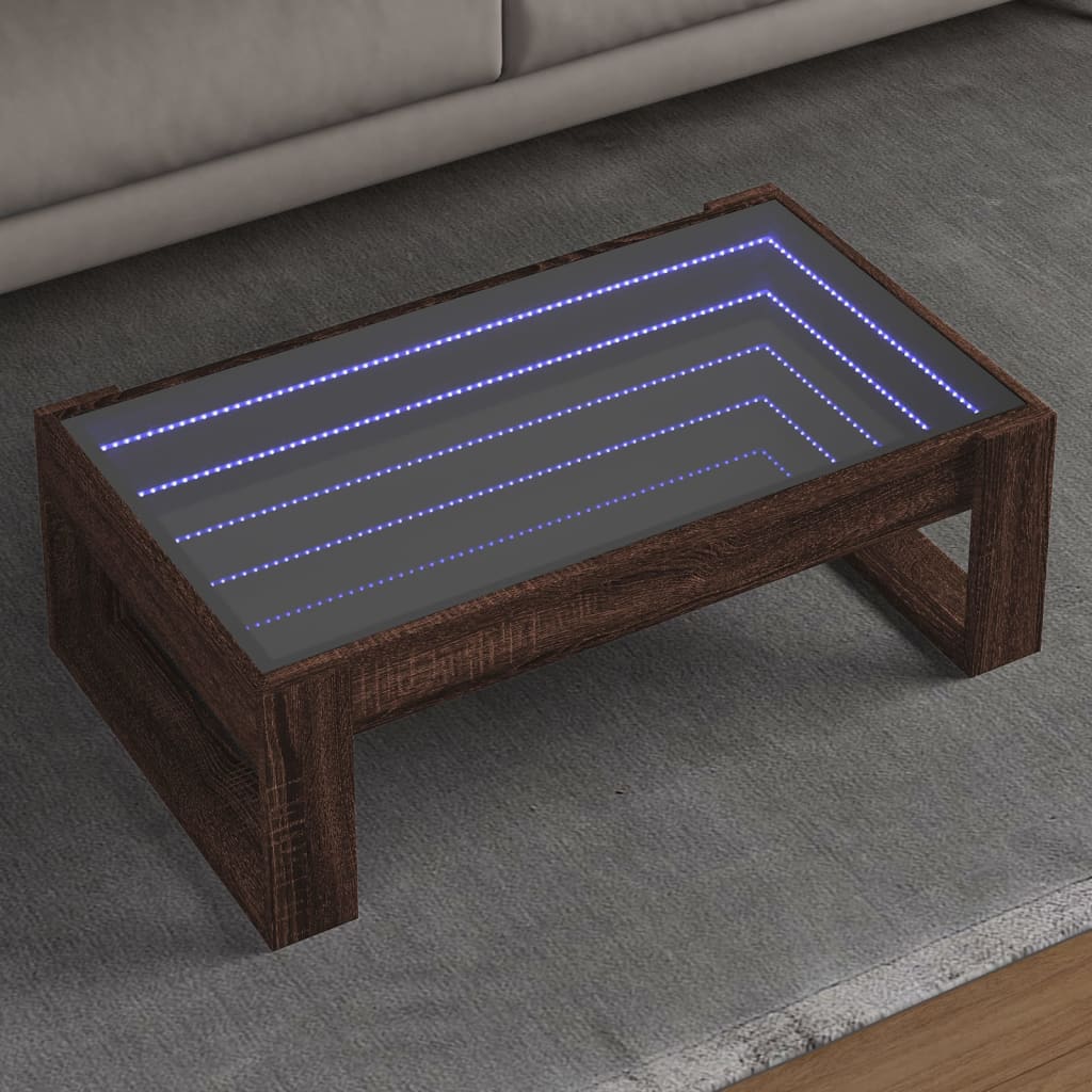 Coffee Table With Infinity Led 50X53X30 Cm