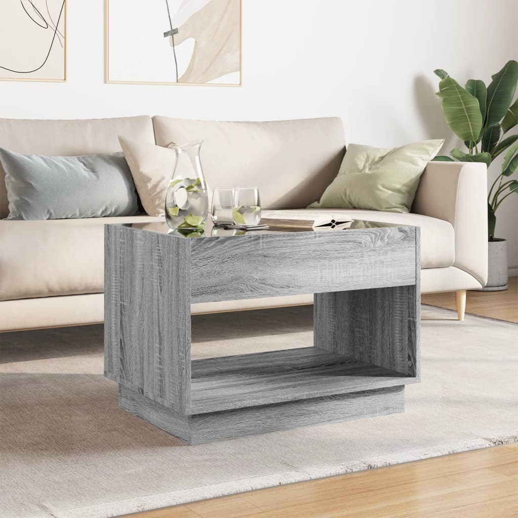 Coffee Table With Infinity Led 70X50X50 Cm
