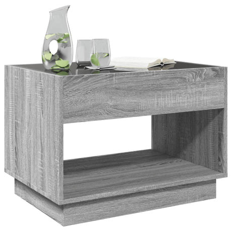 Coffee Table With Infinity Led 70X50X50 Cm