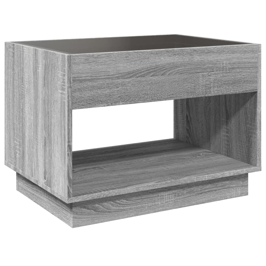 Coffee Table With Infinity Led 70X50X50 Cm