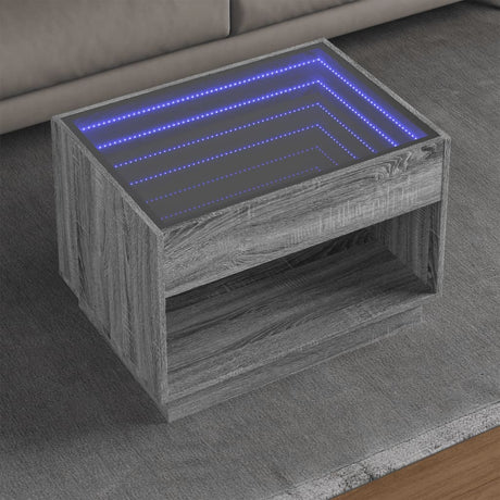 Coffee Table With Infinity Led 70X50X50 Cm