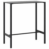 5 Piece Garden Bar Set Black Powder-Coated Steel