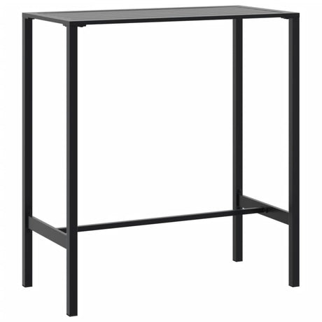 5 Piece Garden Bar Set Black Powder-Coated Steel