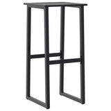 5 Piece Garden Bar Set Black Powder-Coated Steel