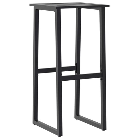 5 Piece Garden Bar Set Black Powder-Coated Steel