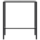 5 Piece Garden Bar Set Black Powder-Coated Steel