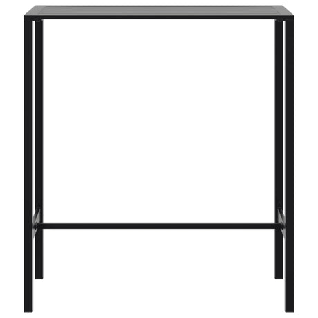 5 Piece Garden Bar Set Black Powder-Coated Steel