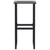 5 Piece Garden Bar Set Black Powder-Coated Steel