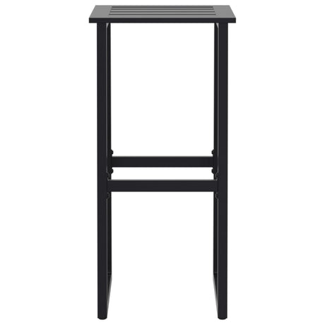 5 Piece Garden Bar Set Black Powder-Coated Steel