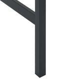 5 Piece Garden Bar Set Black Powder-Coated Steel