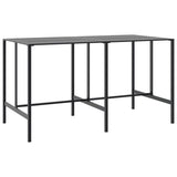 11 Piece Garden Bar Set Black Powder-coated Steel
