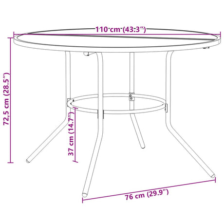 Stackable Garden Chair Set 5 Pcs Anthracite Powder-Coated Steel