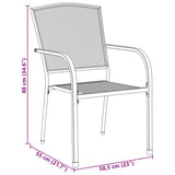 Stackable Garden Chair Set 5 Pcs Anthracite Powder-Coated Steel