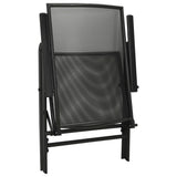 Reclining Garden Chair Set 7 Pcs Anthracite Powder-Coated Steel