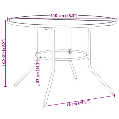 Stackable Garden Chair Set 5 Pcs Anthracite Powder-Coated Steel