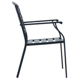 Stackable Garden Chair Set 5 Pcs Anthracite Powder-Coated Steel