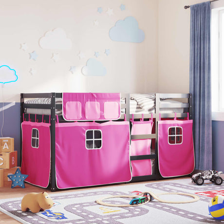 Bunk Bed Without Mattress White& Solid Wood Pine