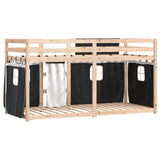 Bunk Bed Without Mattress White& Solid Wood Pine