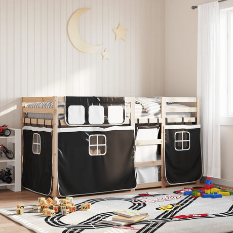 Bunk Bed Without Mattress White& Solid Wood Pine
