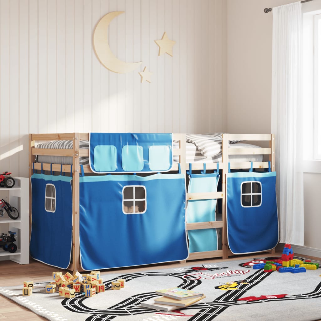 Bunk Bed Without Mattress White& Solid Wood Pine