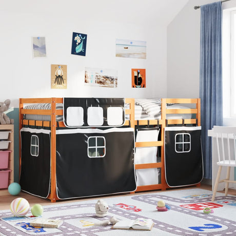 Bunk Bed Without Mattress White& Solid Wood Pine