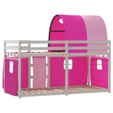 Bunk Bed Without Mattress Pink Solid Wood Pine
