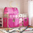 Bunk Bed Without Mattress Pink Solid Wood Pine