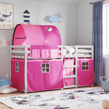 Bunk Bed Without Mattress Pink Solid Wood Pine