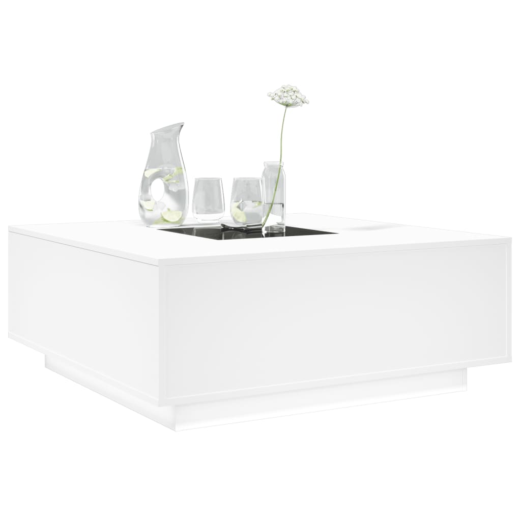 Coffee Table with Infinity LED White 100x100x40 cm