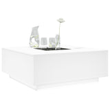 Coffee Table with Infinity LED White 100x100x40 cm