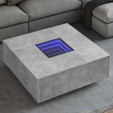 Coffee Table With Led Engineered Wood