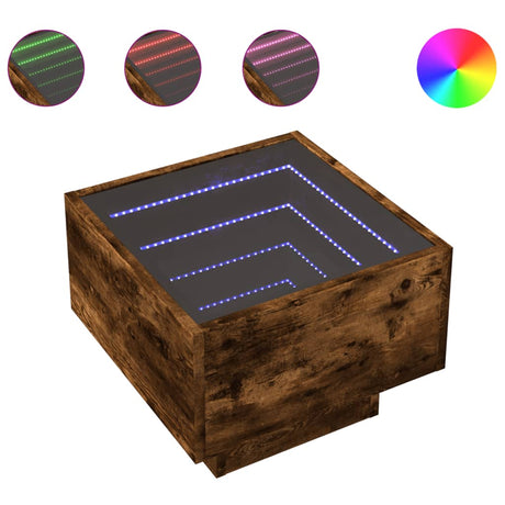 Bedside Table With Infinity Led 40X40X30 Cm
