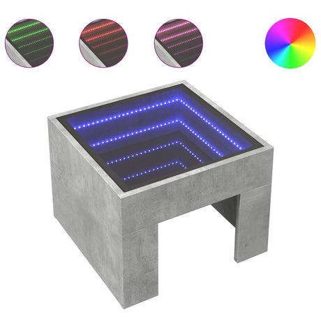 Bedside Table With Infinity Led 40X40X30 Cm