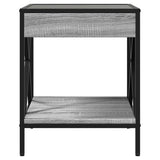 Bedside Table With Infinity Led 40X40X49 Cm