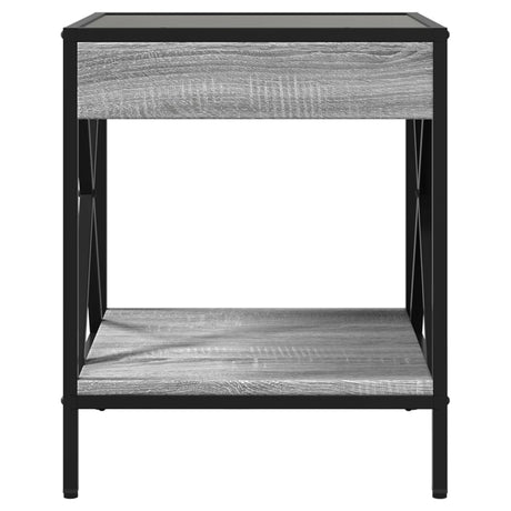 Bedside Table With Infinity Led 40X40X49 Cm