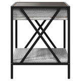 Bedside Table With Infinity Led 40X40X49 Cm