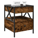 Bedside Table With Infinity Led 40X40X51 Cm