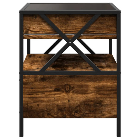 Bedside Table With Infinity Led 40X40X51 Cm