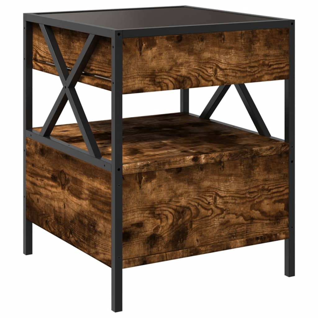 Bedside Table With Infinity Led 40X40X51 Cm