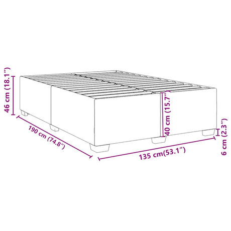 Bed Frame Without Mattress  Double Fabric