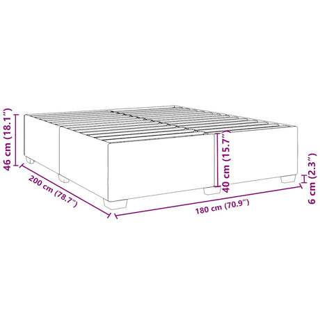 Bed Frame Without Mattress  Super King Velvet